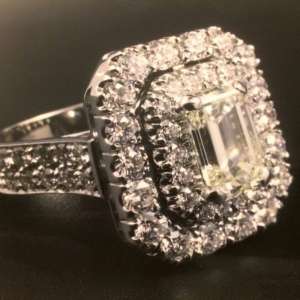 Anello con Diamante ottagonale - Ring diamond emerald cut